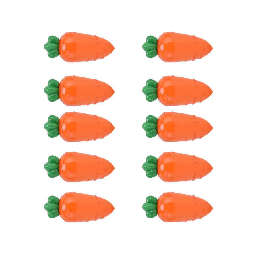 10PCS Carrot Shaped Candy Box Plastic Candy Case Container for Wedding Favor Party Gift(TransparentYellow )