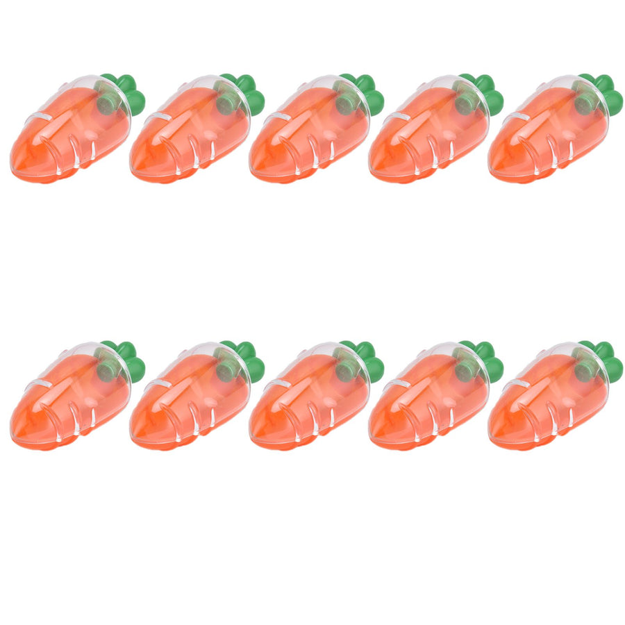 10PCS Carrot Shaped Candy Box Plastic Candy Case Container for Wedding Favor Party Gift(TransparentYellow )