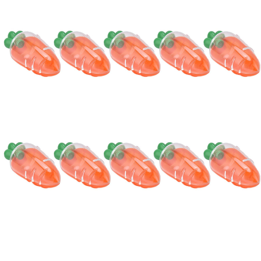 10PCS Carrot Shaped Candy Box Plastic Candy Case Container for Wedding Favor Party Gift(TransparentYellow )