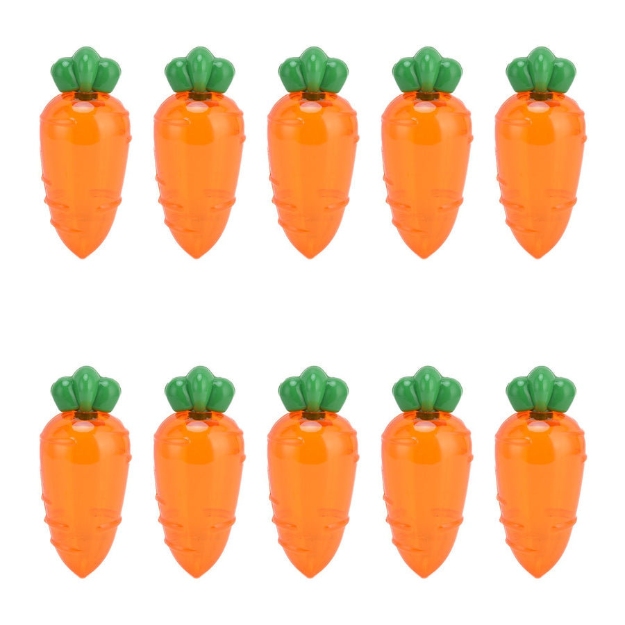 10PCS Carrot Shaped Candy Box Plastic Candy Case Container for Wedding Favor Party GiftTransparent Orange