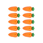 10PCS Carrot Shaped Candy Box Plastic Candy Case Container for Wedding Favor Party GiftTransparent Orange