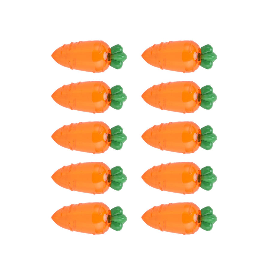 10PCS Carrot Shaped Candy Box Plastic Candy Case Container for Wedding Favor Party GiftTransparent Orange