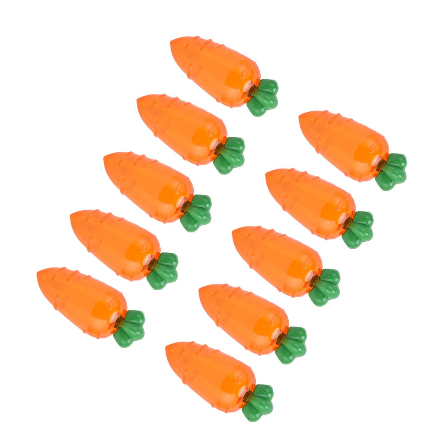 10PCS Carrot Shaped Candy Box Plastic Candy Case Container for Wedding Favor Party GiftTransparent Orange