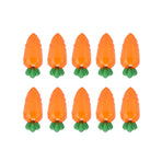10PCS Carrot Shaped Candy Box Plastic Candy Case Container for Wedding Favor Party GiftTransparent Orange