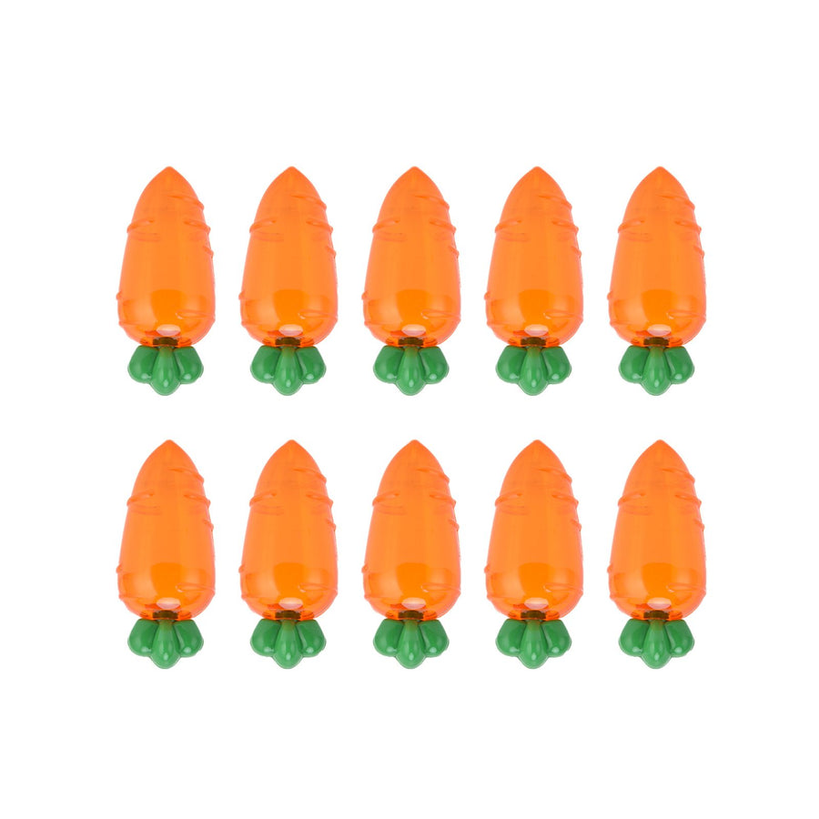 10PCS Carrot Shaped Candy Box Plastic Candy Case Container for Wedding Favor Party GiftTransparent Orange