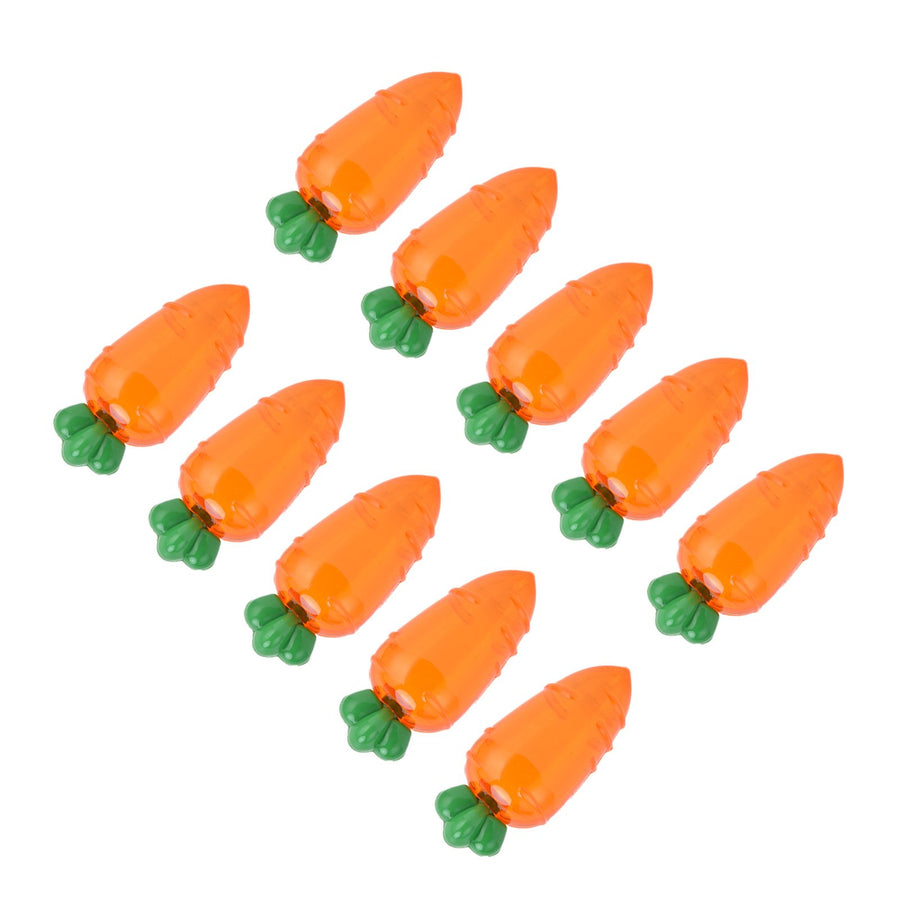 10PCS Carrot Shaped Candy Box Plastic Candy Case Container for Wedding Favor Party GiftTransparent Orange