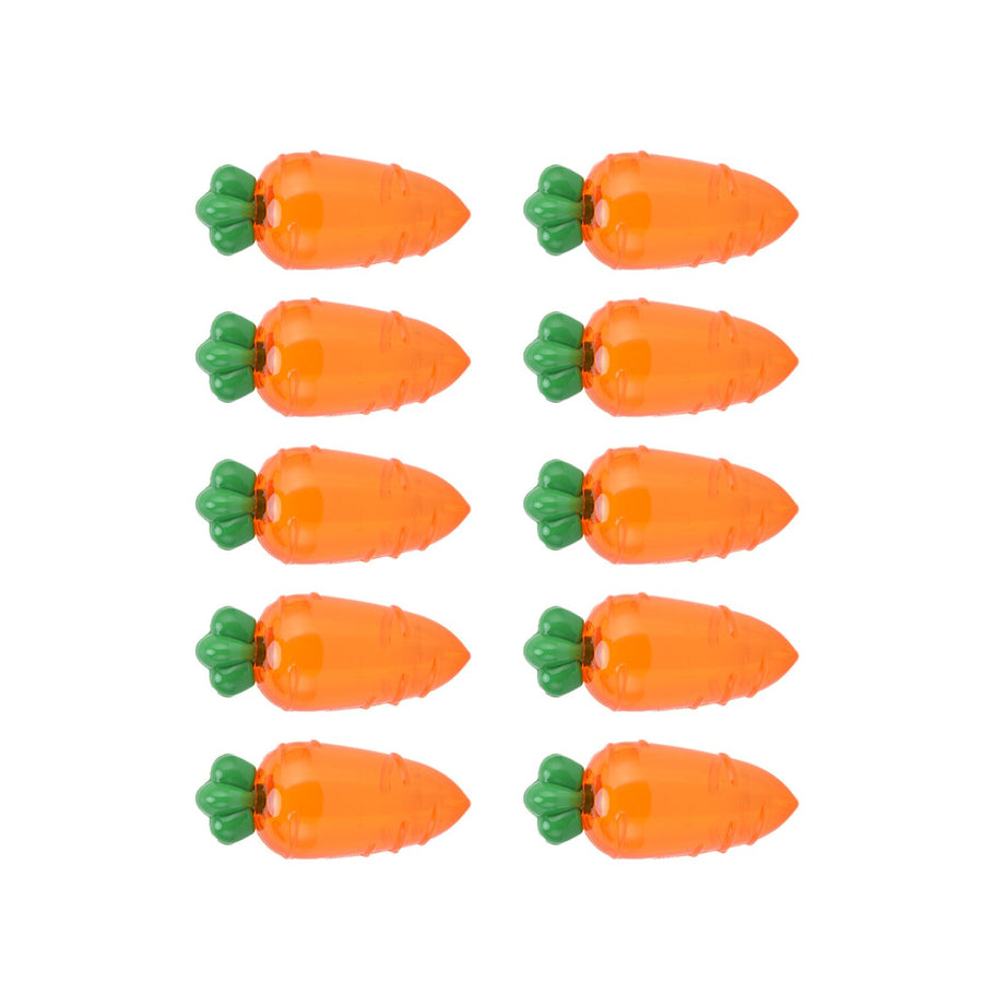 10PCS Carrot Shaped Candy Box Plastic Candy Case Container for Wedding Favor Party GiftTransparent Orange