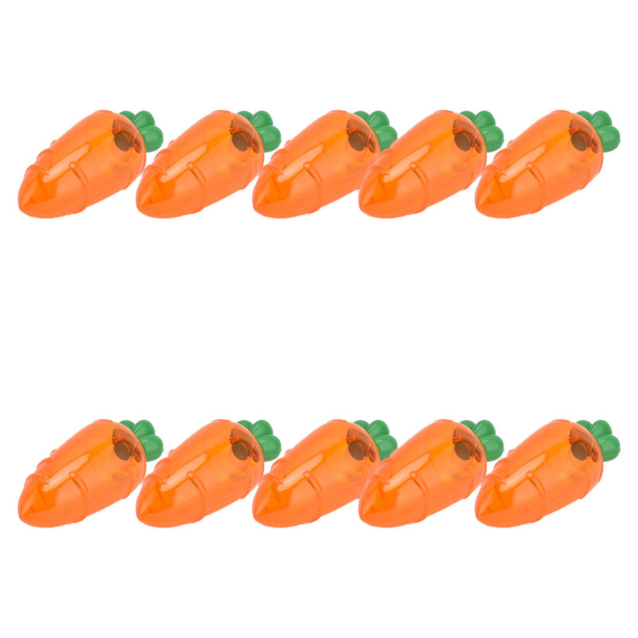 10PCS Carrot Shaped Candy Box Plastic Candy Case Container for Wedding Favor Party GiftTransparent Orange