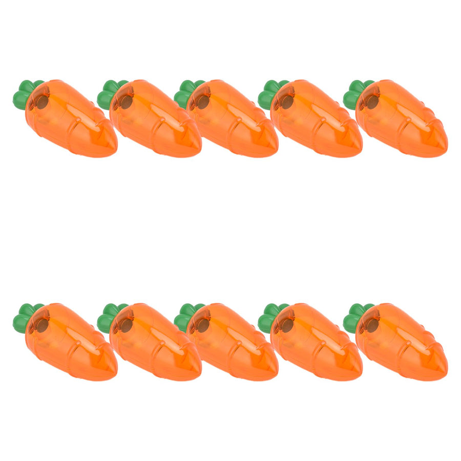 10PCS Carrot Shaped Candy Box Plastic Candy Case Container for Wedding Favor Party GiftTransparent Orange