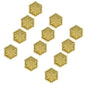 12PCS Hollow Candy Box Plastic Candy Case Container for Wedding Bridal Shower SuppliesGold Hexagonal