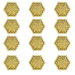 12PCS Hollow Candy Box Plastic Candy Case Container for Wedding Bridal Shower SuppliesGold Hexagonal