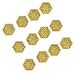 12PCS Hollow Candy Box Plastic Candy Case Container for Wedding Bridal Shower SuppliesGold Hexagonal