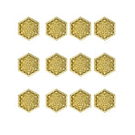 12PCS Hollow Candy Box Plastic Candy Case Container for Wedding Bridal Shower SuppliesGold Hexagonal