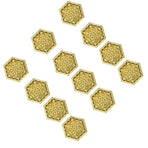 12PCS Hollow Candy Box Plastic Candy Case Container for Wedding Bridal Shower SuppliesGold Hexagonal