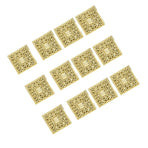 12PCS Hollow Candy Box Plastic Candy Case Container for Wedding Bridal Shower SuppliesGold Square