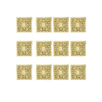 12PCS Hollow Candy Box Plastic Candy Case Container for Wedding Bridal Shower SuppliesGold Square