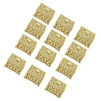 12PCS Hollow Candy Box Plastic Candy Case Container for Wedding Bridal Shower SuppliesGold Square