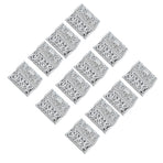 12PCS Hollow Candy Box Plastic Candy Case Container for Wedding Bridal Shower SuppliesSilver Square
