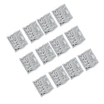 12PCS Hollow Candy Box Plastic Candy Case Container for Wedding Bridal Shower SuppliesSilver Square