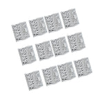 12PCS Hollow Candy Box Plastic Candy Case Container for Wedding Bridal Shower SuppliesSilver Square