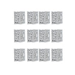 12PCS Hollow Candy Box Plastic Candy Case Container for Wedding Bridal Shower SuppliesSilver Square