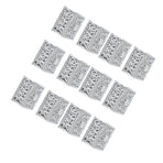 12PCS Hollow Candy Box Plastic Candy Case Container for Wedding Bridal Shower SuppliesSilver Square