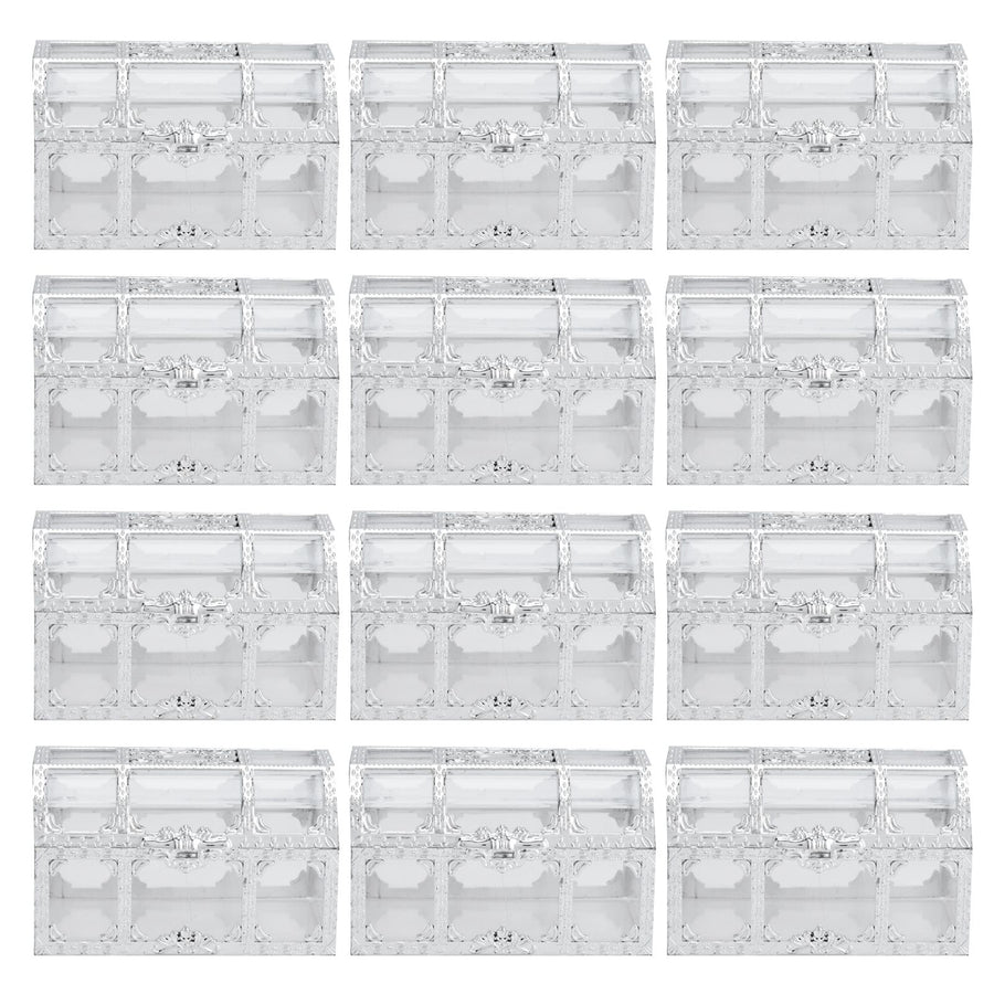 12PCS Hollow Out Candy Box Chocolate Gift Treat Boxes Container Case Wedding Party FavorL Silver