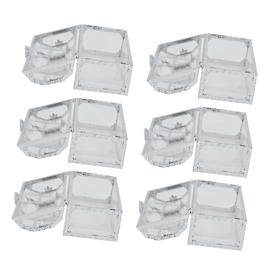 12PCS Hollow Out Candy Box Chocolate Gift Treat Boxes Container Case Wedding Party FavorL Silver