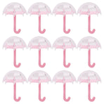 12Pcs Umbrella Shape Candy Box Plastic Candy Case Container Wedding Decoration Party SuppliesPink