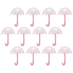 12Pcs Umbrella Shape Candy Box Plastic Candy Case Container Wedding Decoration Party SuppliesPink