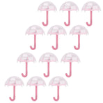 12Pcs Umbrella Shape Candy Box Plastic Candy Case Container Wedding Decoration Party SuppliesPink