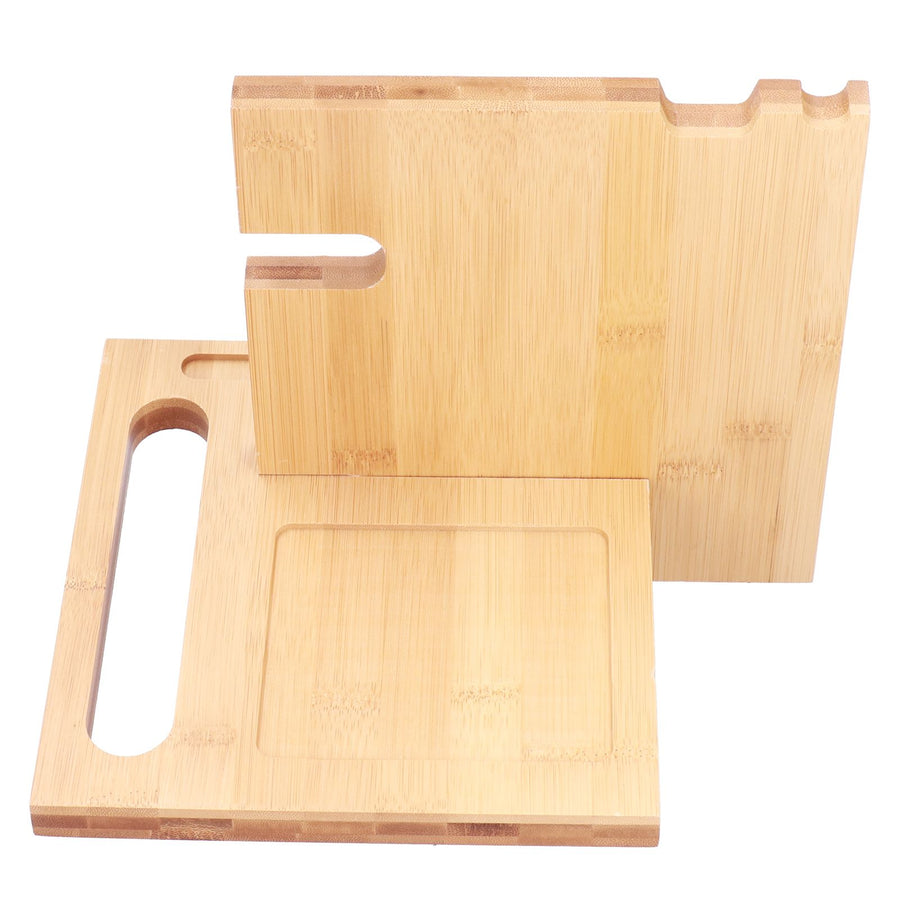 Wood Mobile Phone Holder MultiFunctional Wallet Storage Box for Home Office Living Room