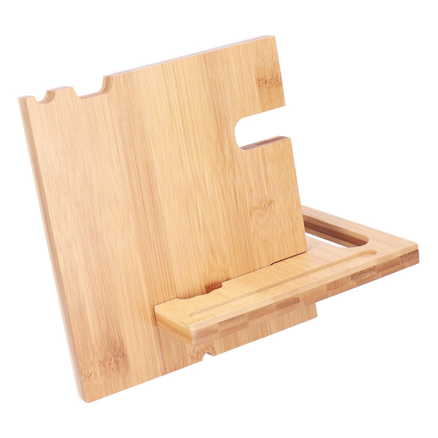 Wood Mobile Phone Holder MultiFunctional Wallet Storage Box for Home Office Living Room