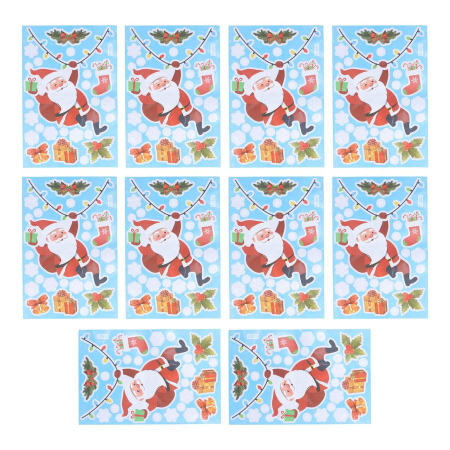 10Pcs Christmas Window Stickers SelfAdhesive Wall Decal Wall Sticker for Home Festival