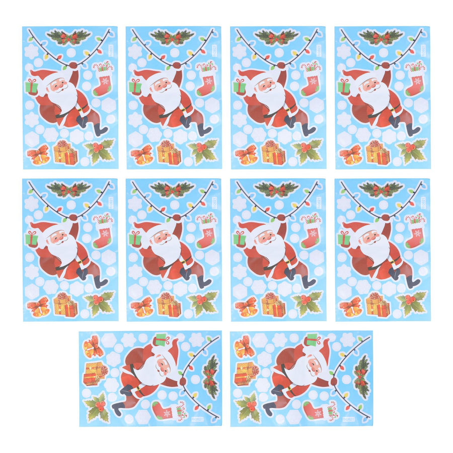 10Pcs Christmas Window Stickers SelfAdhesive Wall Decal Wall Sticker for Home Festival