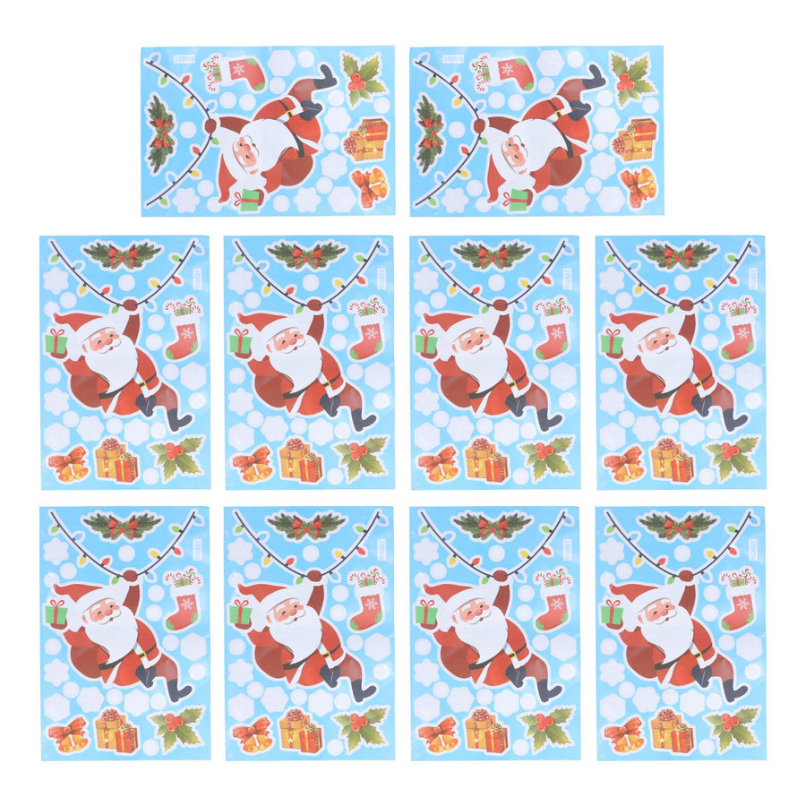 10Pcs Christmas Window Stickers SelfAdhesive Wall Decal Wall Sticker for Home Festival