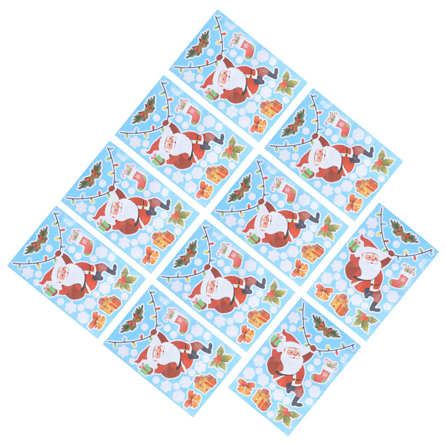 10Pcs Christmas Window Stickers SelfAdhesive Wall Decal Wall Sticker for Home Festival