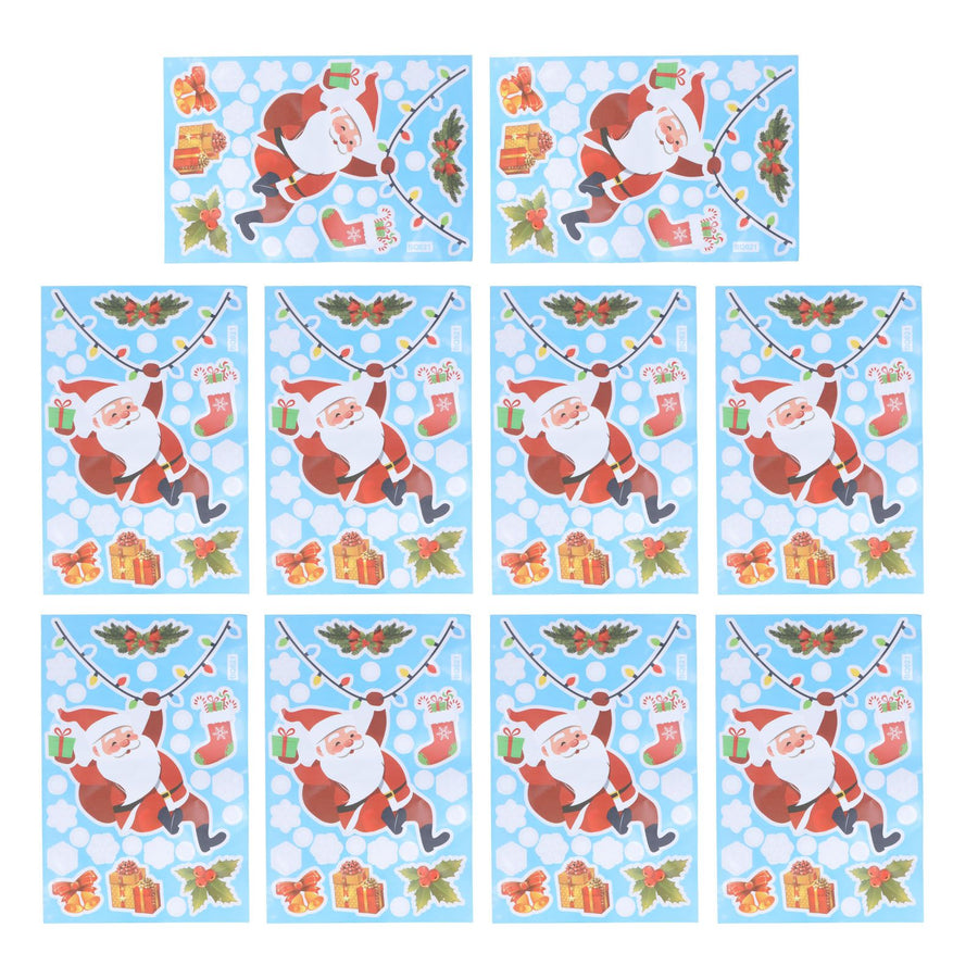 10Pcs Christmas Window Stickers SelfAdhesive Wall Decal Wall Sticker for Home Festival