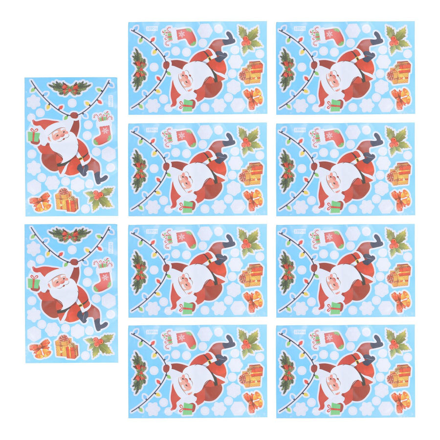 10Pcs Christmas Window Stickers SelfAdhesive Wall Decal Wall Sticker for Home Festival