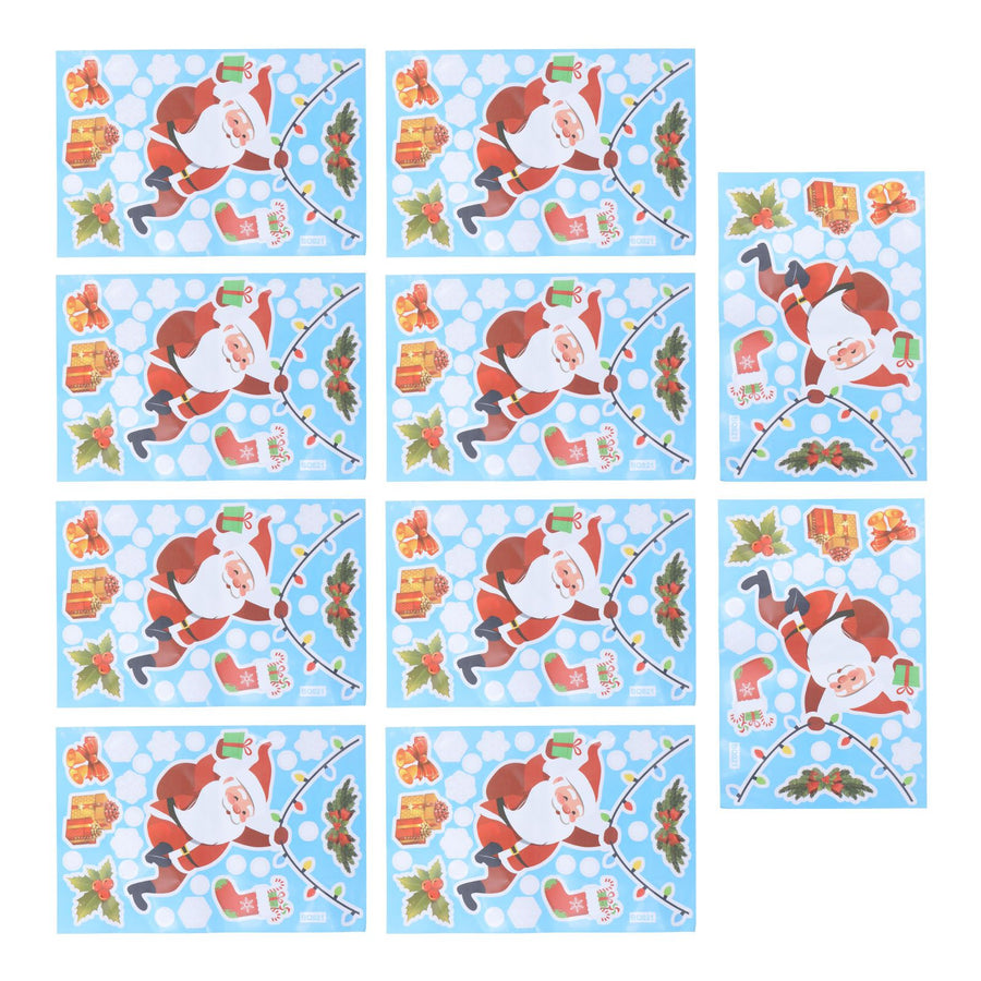 10Pcs Christmas Window Stickers SelfAdhesive Wall Decal Wall Sticker for Home Festival