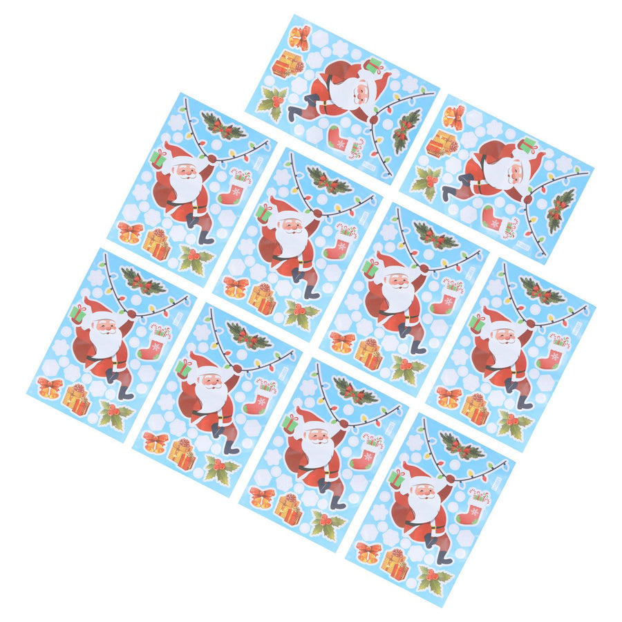 10Pcs Christmas Window Stickers SelfAdhesive Wall Decal Wall Sticker for Home Festival