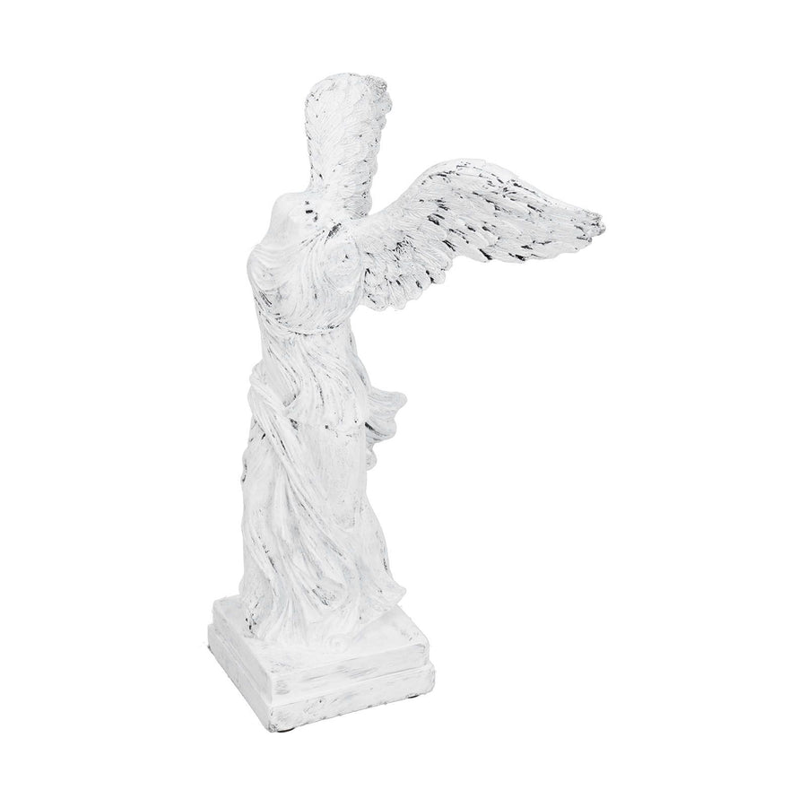 Innovative Resin Sculpture with AntiSlip Pad Home Decoration for Home Office Living Room(BS1055 Medium White )