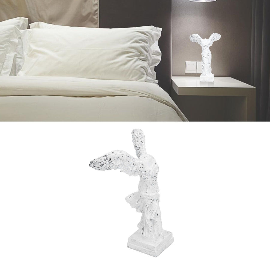 Innovative Resin Sculpture with AntiSlip Pad Home Decoration for Home Office Living Room(BS1055 Medium White )