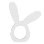 Wooden Napkin Holder Modern Lightweight Rabbit Shape Durable Easter Napkin Rings for Hotel Kitchen