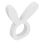 Wooden Napkin Holder Modern Lightweight Rabbit Shape Durable Easter Napkin Rings for Hotel Kitchen