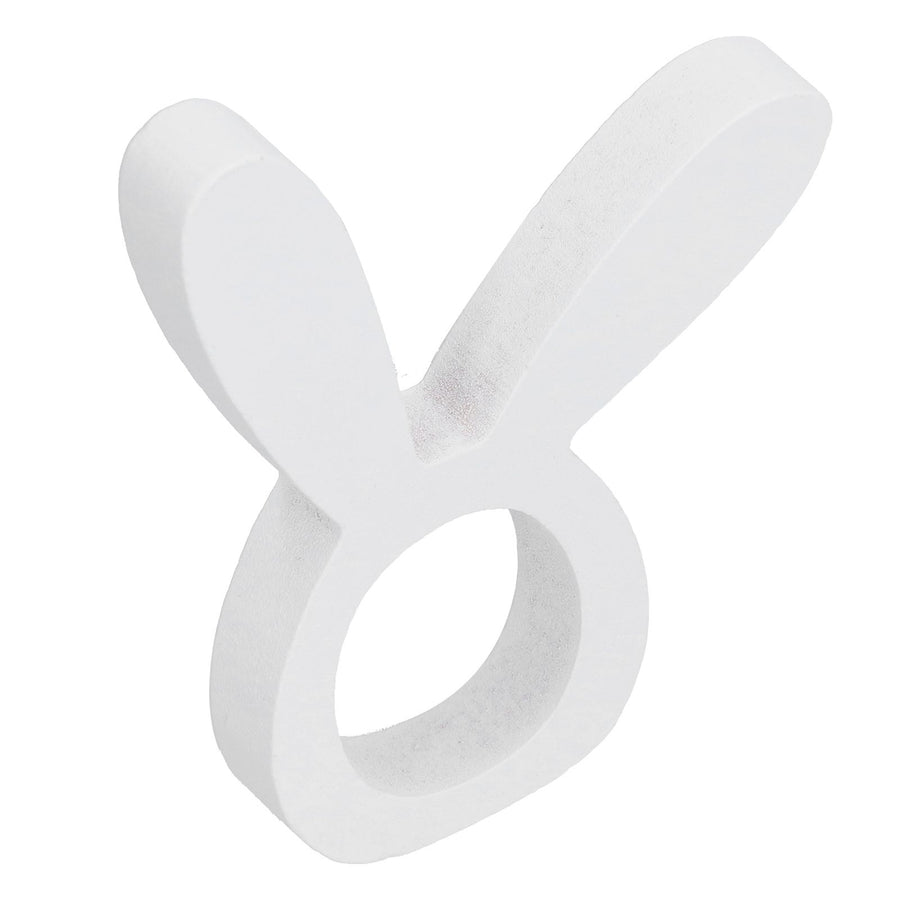 Wooden Napkin Holder Modern Lightweight Rabbit Shape Durable Easter Napkin Rings for Hotel Kitchen
