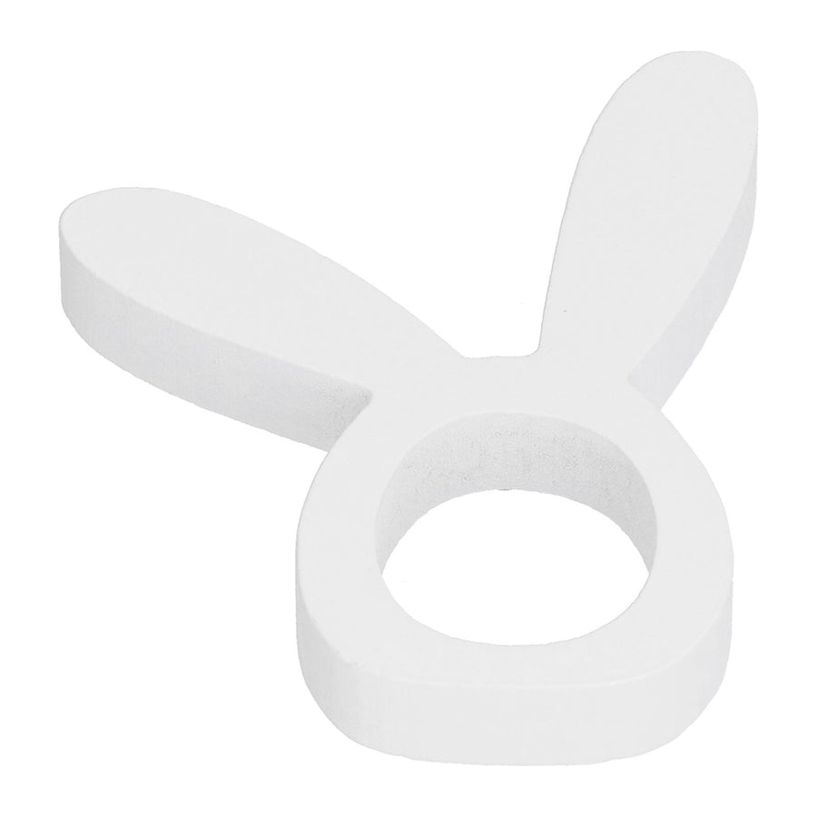Wooden Napkin Holder Modern Lightweight Rabbit Shape Durable Easter Napkin Rings for Hotel Kitchen