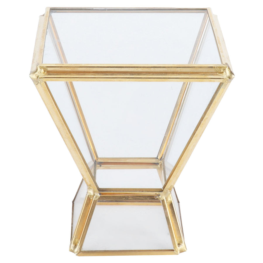 Glass Plant Container Mini Geometric Display Holder for Dining Table Window Balcony Decoration