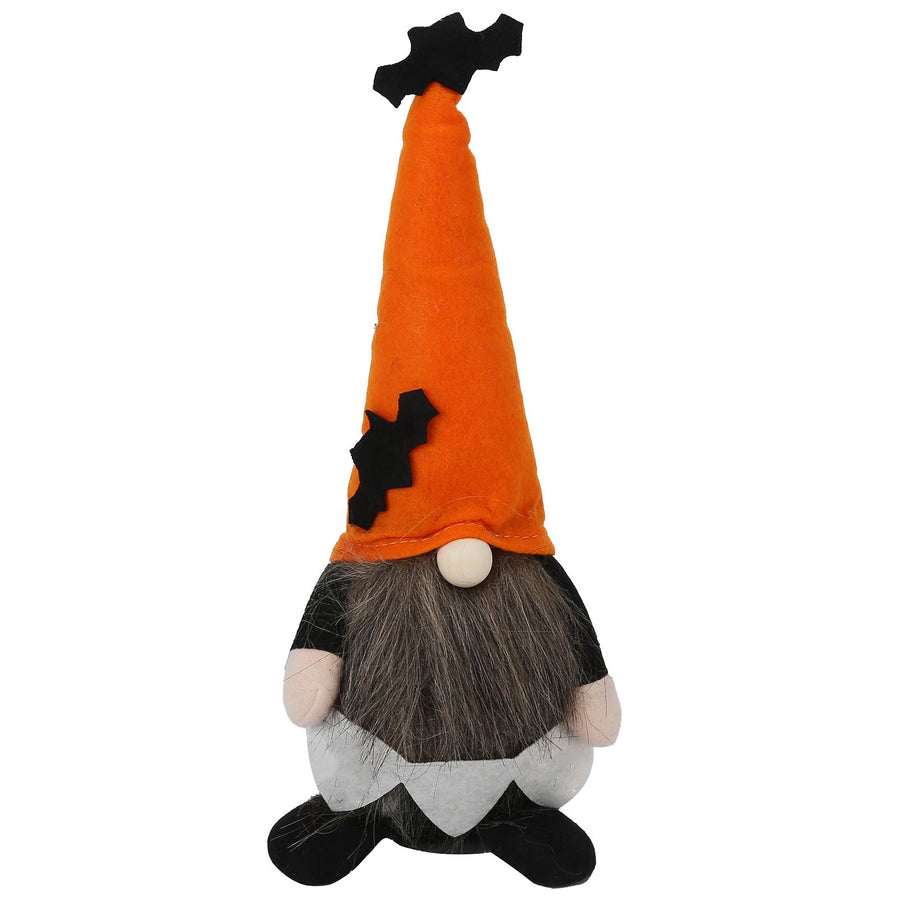 Halloween Faceless Standing Doll Decorative Plush Doll for DiningTable Sofa Shelf BedOrange Hat