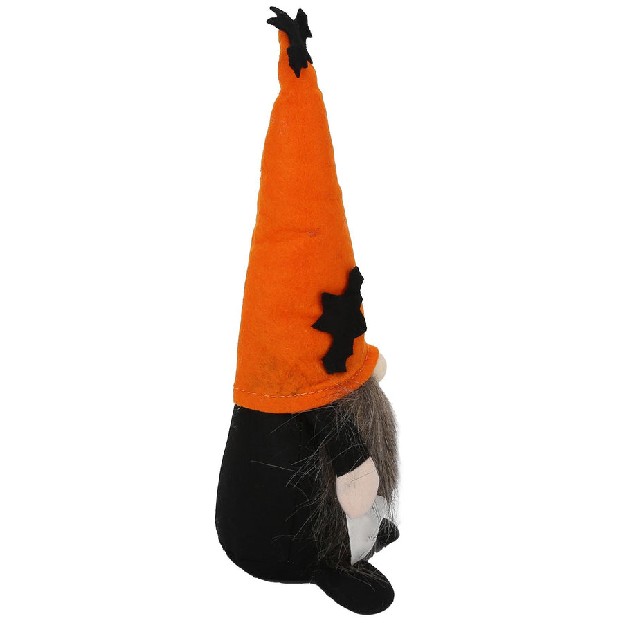 Halloween Faceless Standing Doll Decorative Plush Doll for DiningTable Sofa Shelf BedOrange Hat